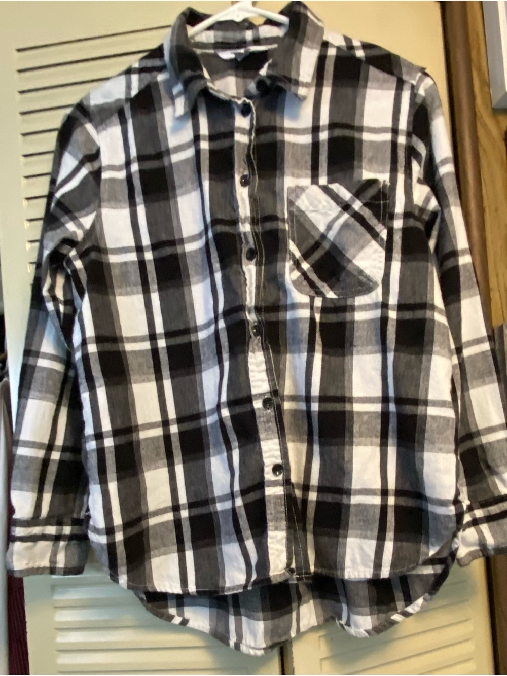 Gorls Black and White Plaid Shirt - Button Down